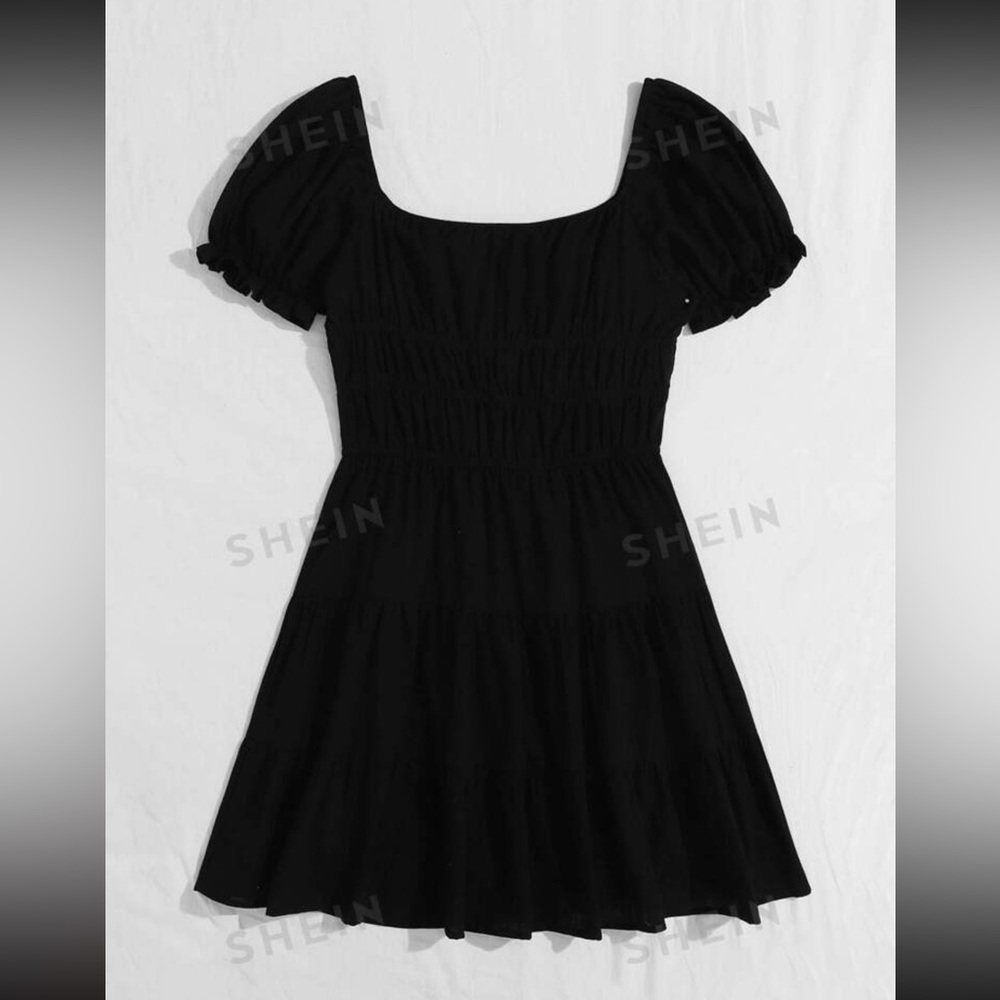 Black Puff Sleeve Dress